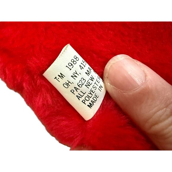 Vintage 80s Christmas Stocking Plush 3D Teddy Bear‎ Santa Hat 48" Humongous XL - Picture 12 of 13